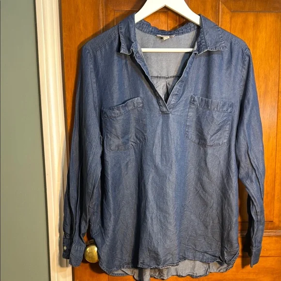 Blue Denim Long Sleeve Shirt - Picture 1 of 2